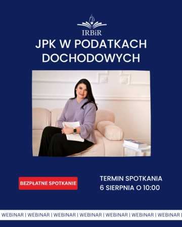 JPK w podatkach dochodowych dla przedsiębiorców na PKPiR i ryczałcie Instytut Rozwoju Biznesu i Rachunkowości